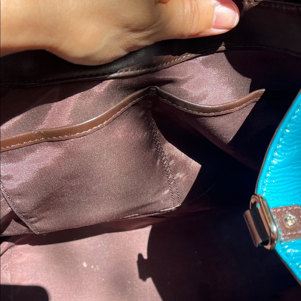 Kate Spade Blue and Brown Shoulder Bag - Picture 8 of 11